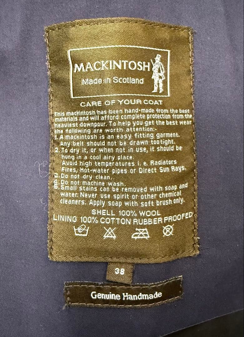 Macintoshマッキントッシュ 104 ネイビー ピーコート　トゥモロー美品