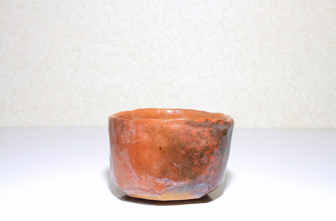 時代 萬古焼 赤楽茶碗