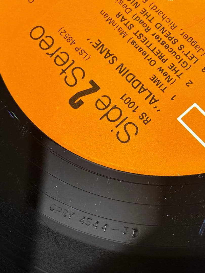 【UKオリジナル】デヴィッドボウイ　アラジンセイン　MAT:3-3 初版ラベル