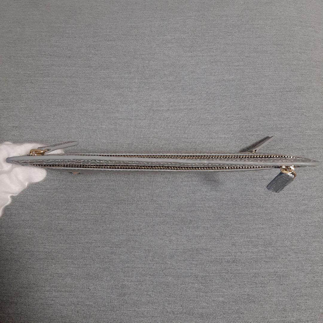 【新品未使用】SMYTHSON スマイソン マラ マルチジップケース シルバー