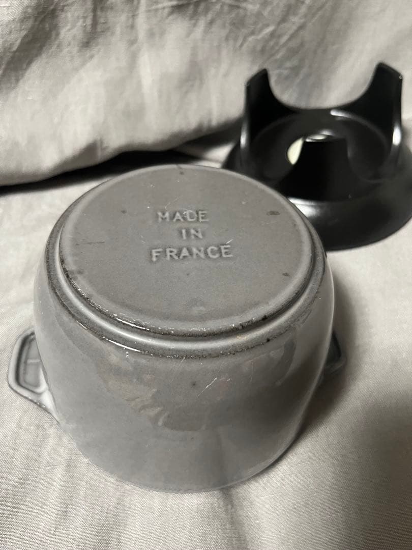 ストウブ　staub ミニ・チーズフォンデュセット グレー