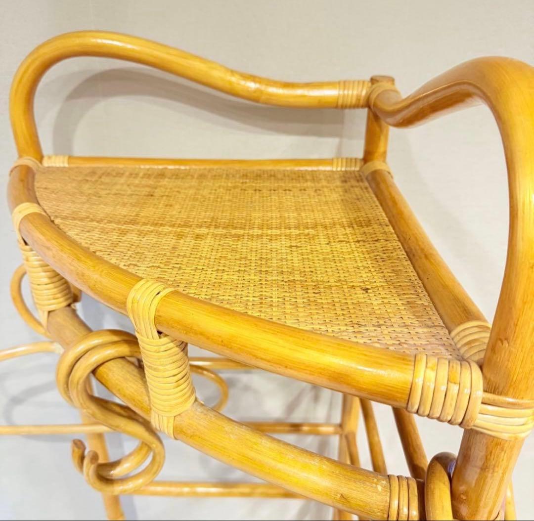 ラタン/籐/ハンガーラック/コーナーラック/ハンガー2本とフック2本付き！