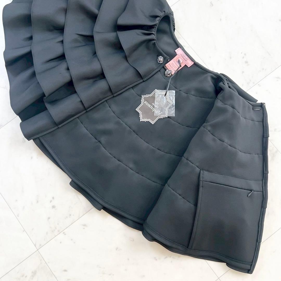 タグ付✨️Vaqutaux Voyage ビーチタウンドレス フリルボレロ 黒