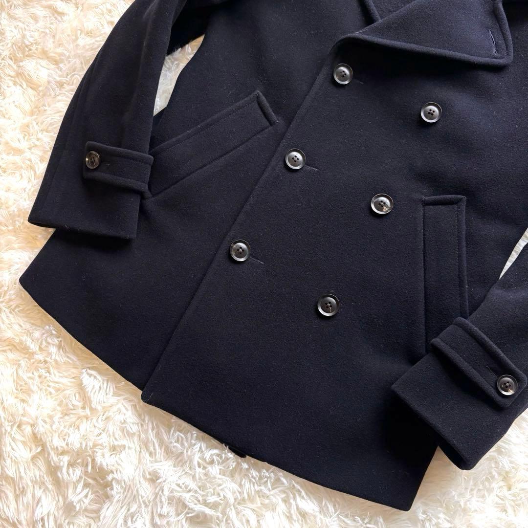 ✨美品✨トゥモローランド　ピーコート　カシミヤ混　ストライプ裏地　中綿入り　M