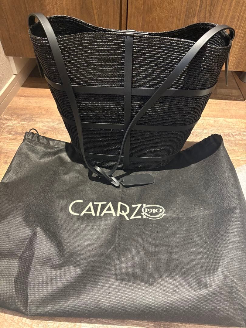 【新品:定価52800】Whim Gazette ストローショルダーバッグ 黒