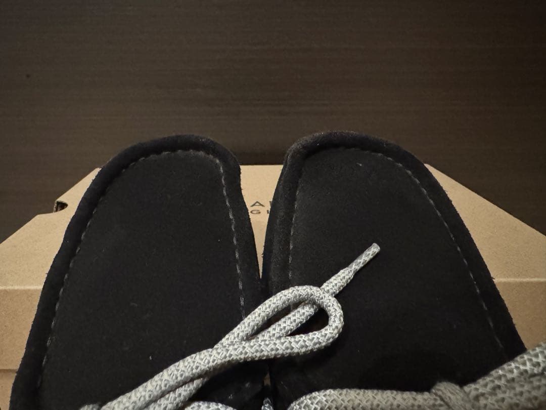 クラークス ワラビー ブラックスエード UK6.5(25.0cm)