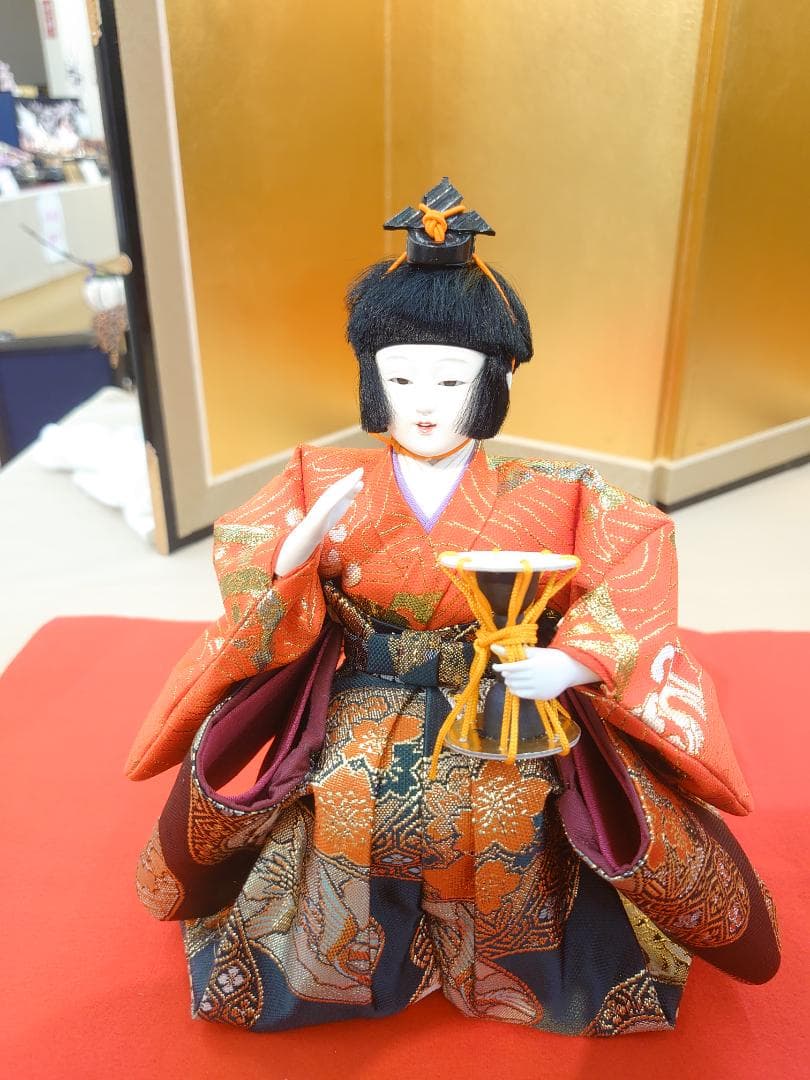 ●はせ●金襴衣装五人囃子●　ごにんばやし　おひなさま　新品