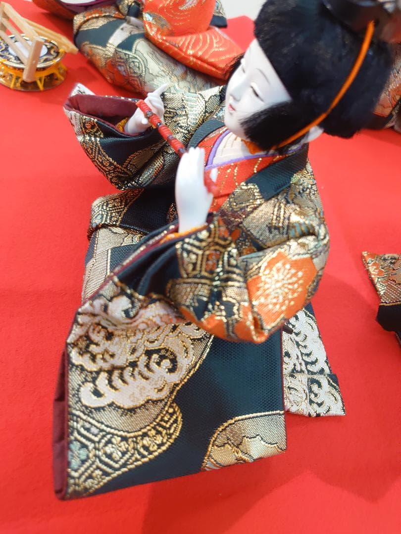 ●はせ●金襴衣装五人囃子●　ごにんばやし　おひなさま　新品