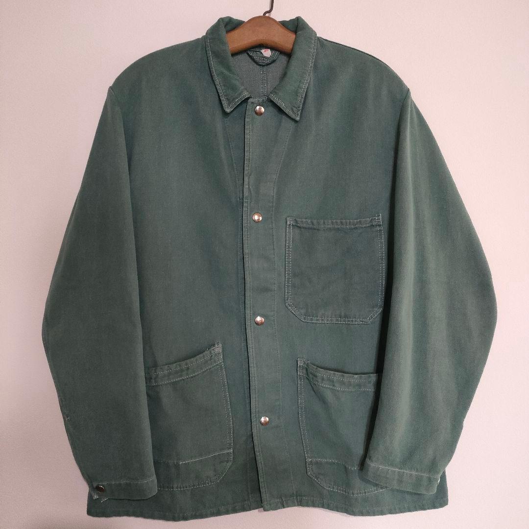 ジャケット・アウター 70s Switzerland green denim work jacket