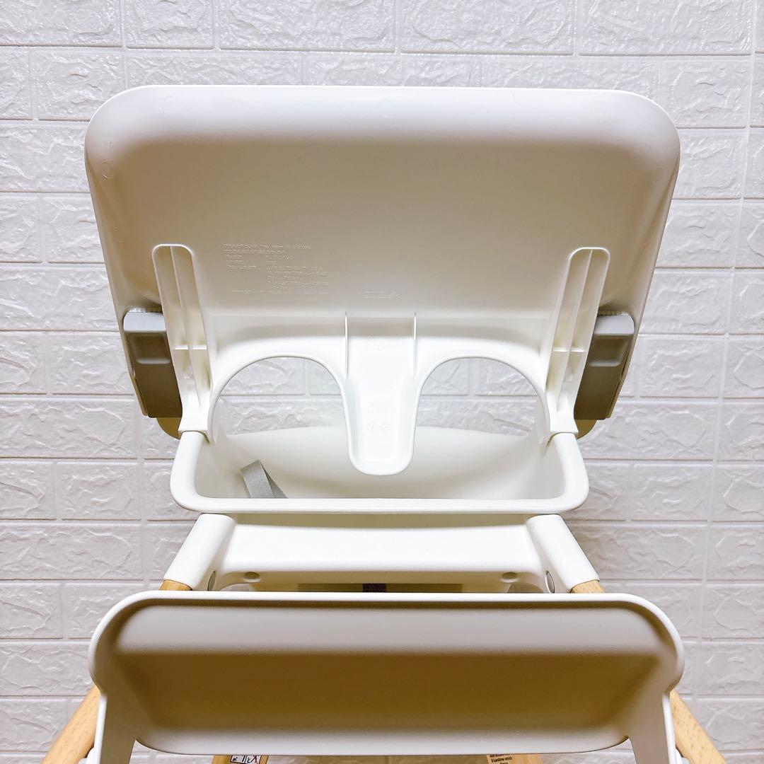 美品　ストッケ クリック トレイ ハーネス付き ベビーチェア ハイチェアホワイト