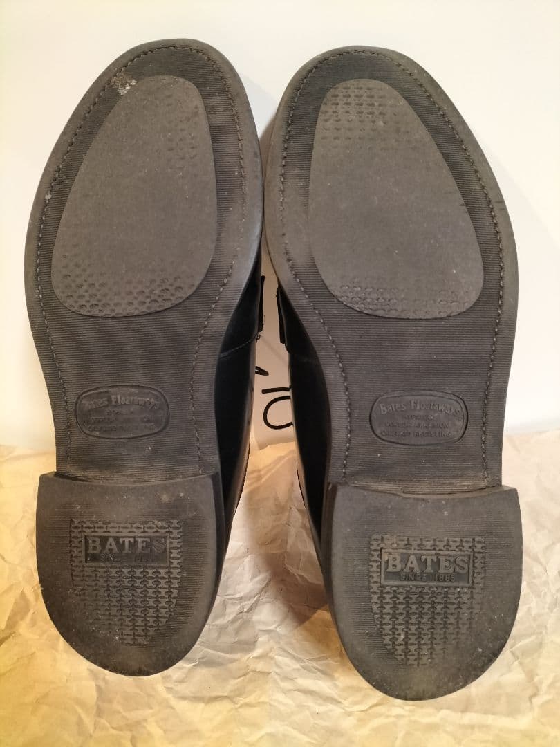 BATES（ベイツ）黒本革シューズ USA製　9程度？（26.5〜27cm）