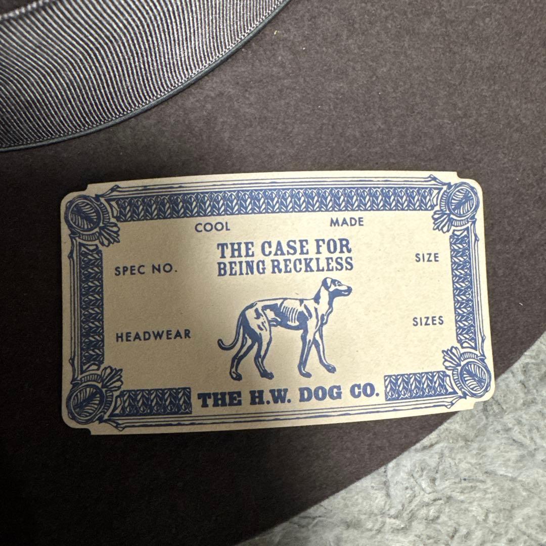 美品 ブラウン ウールハット リボン付き