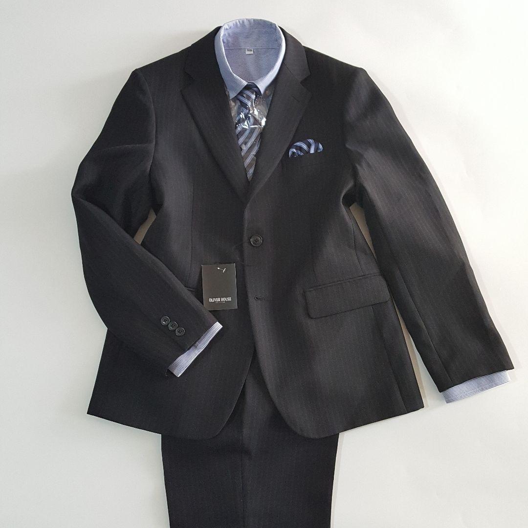 新品 オリバーハウス 160 B ゆったり ジュニア スーツ 5点セット 卒業式