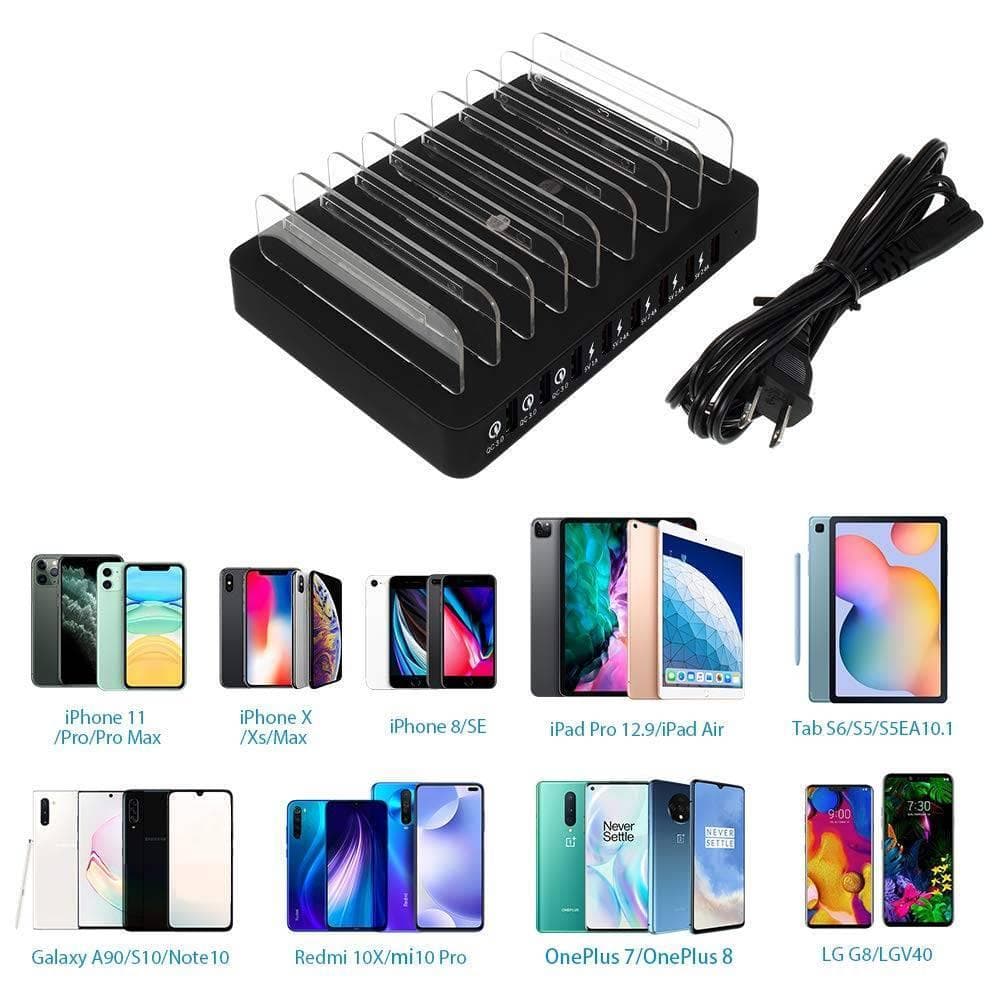 最大8台同時充電可能なUSB急速充電ステーション