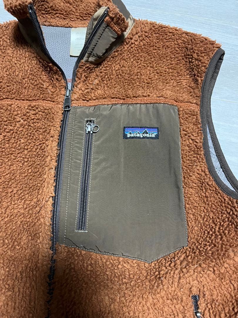 Patagonia フリース ベスト M ブラウン　レトロx