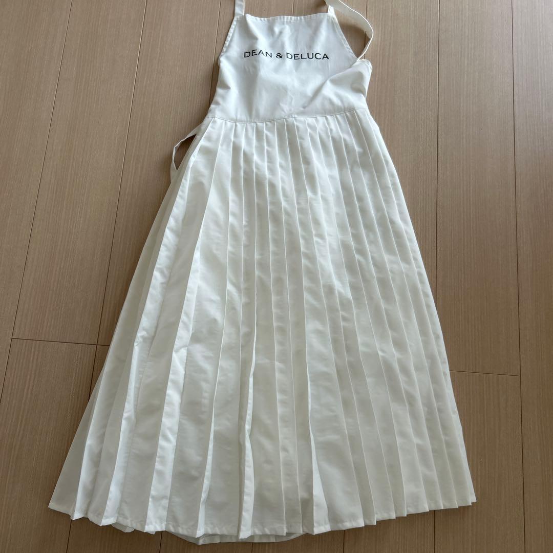 DEAN & DELUCA ホワイト プリーツエプロン