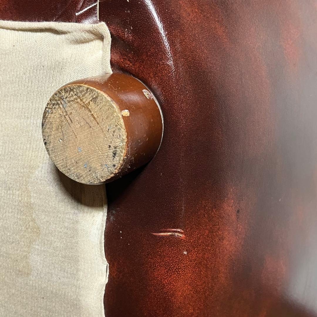 レトロ ソファ アンティーク調 肘掛け木製デザイン ビンテージ家具 昭和レトロ