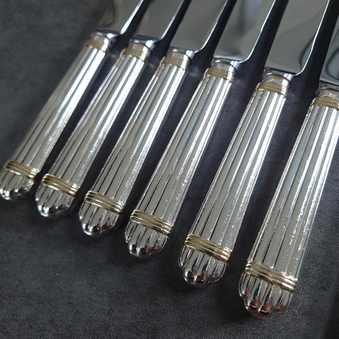 格安 クリストフル アリアゴールドリング デザート ナイフ フォーク 12点