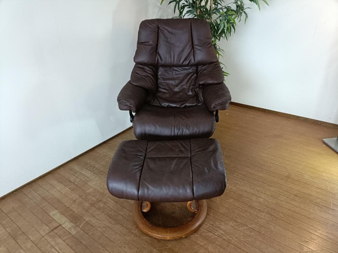 シンタロウ　エコーネス　レノ　クラシックM　ストレスレスチェア　本革　美品