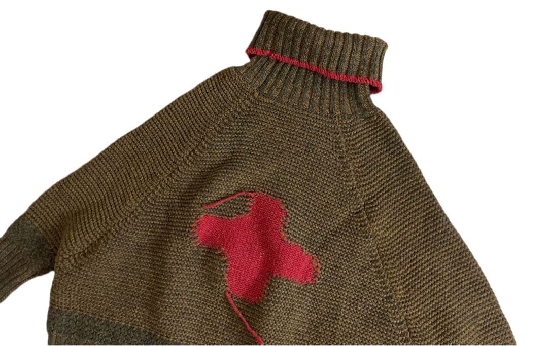 KAPITAL キャピタル バック クロス ライナー ニット ポンチョ