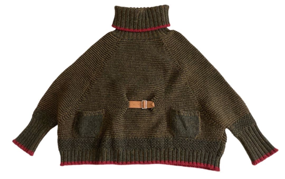 KAPITAL キャピタル バック クロス ライナー ニット ポンチョ