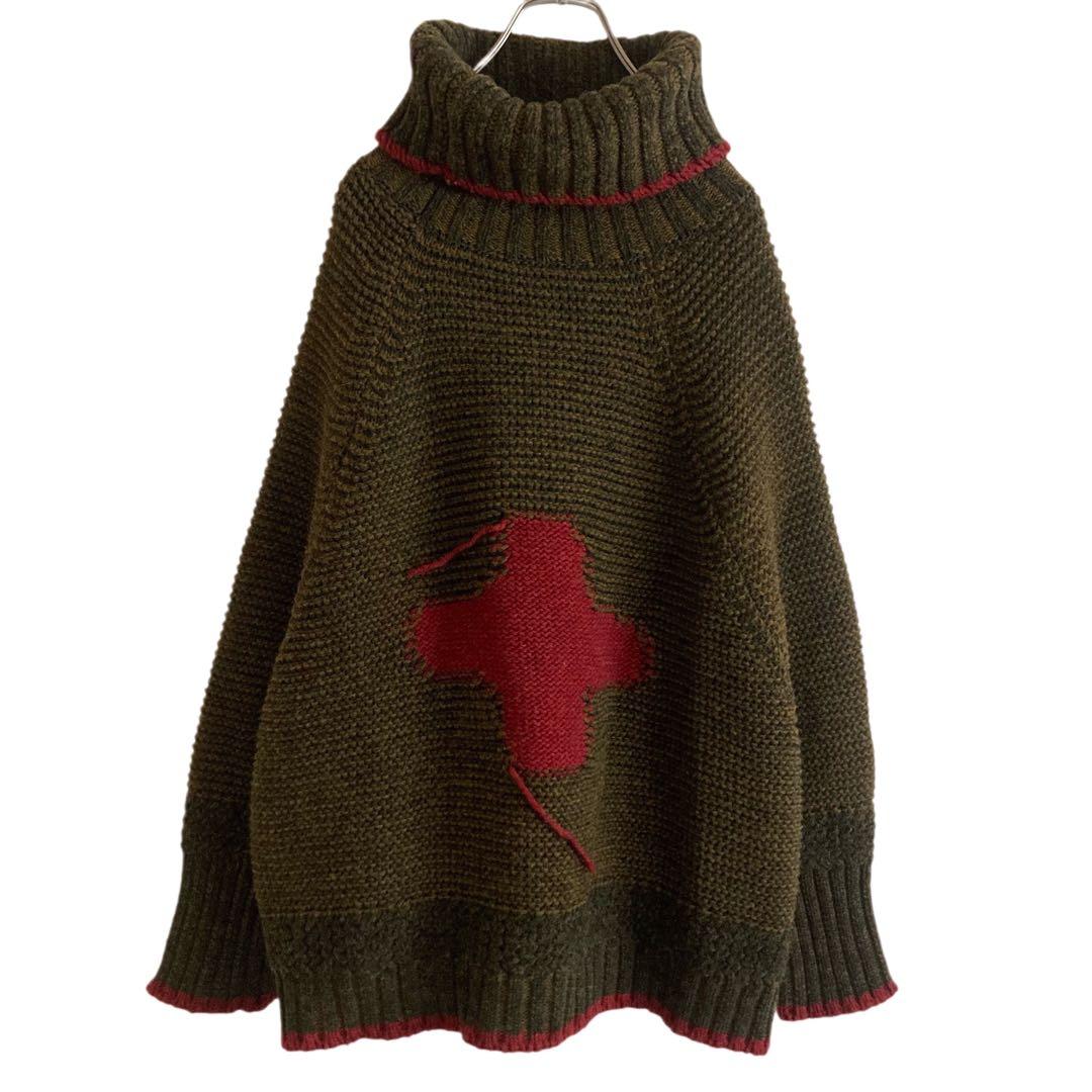 KAPITAL キャピタル バック クロス ライナー ニット ポンチョ