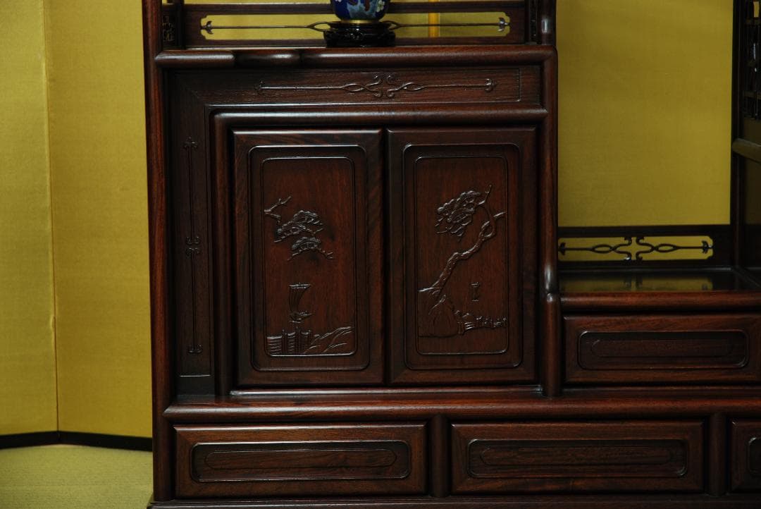 唐木家具　飾り棚