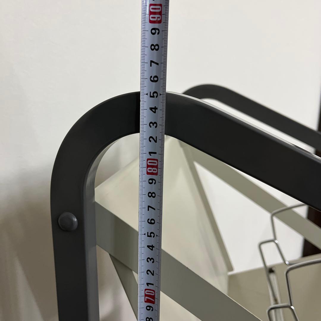 高強度◾️キャスター付き スチール製 レコードラック 本棚 ファイルワゴン 収納