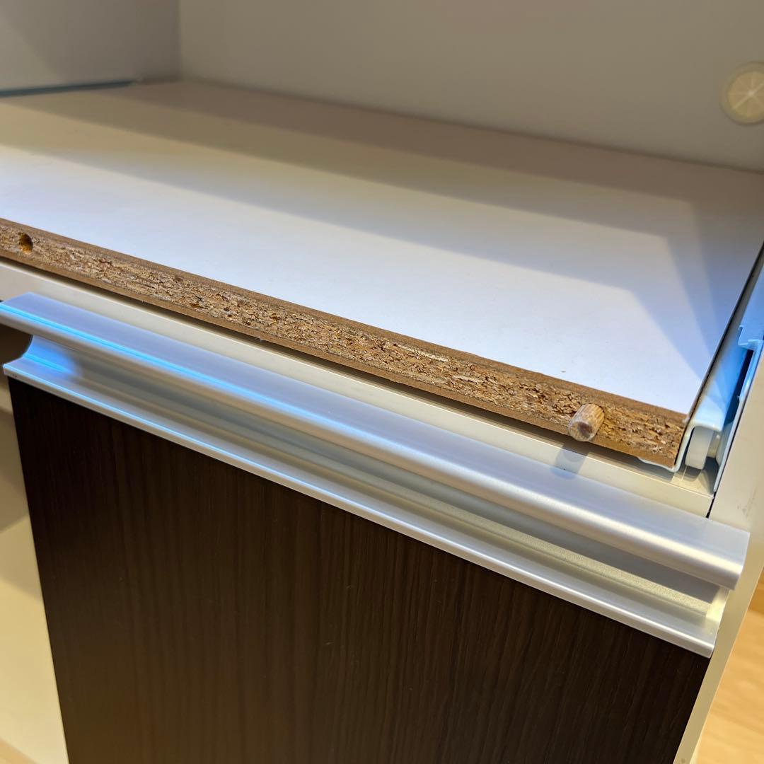 レンジ台 約60幅 スリム レンジラック ロータイプ スライド 棚