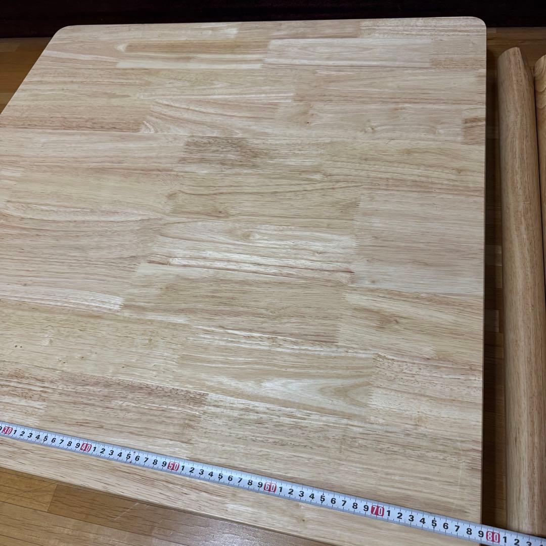 【直接取引のみ】ダイニングテーブル80×80cm＋チェア2脚 重厚感あり