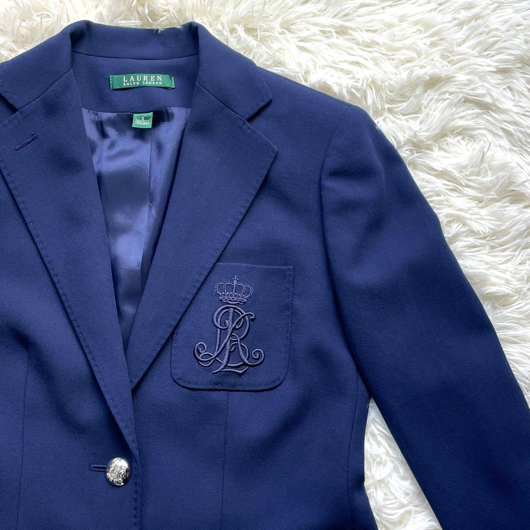 ローレン ラルフローレン 紺ブレ 銀ボタン 刺繍 150〜160 卒業式