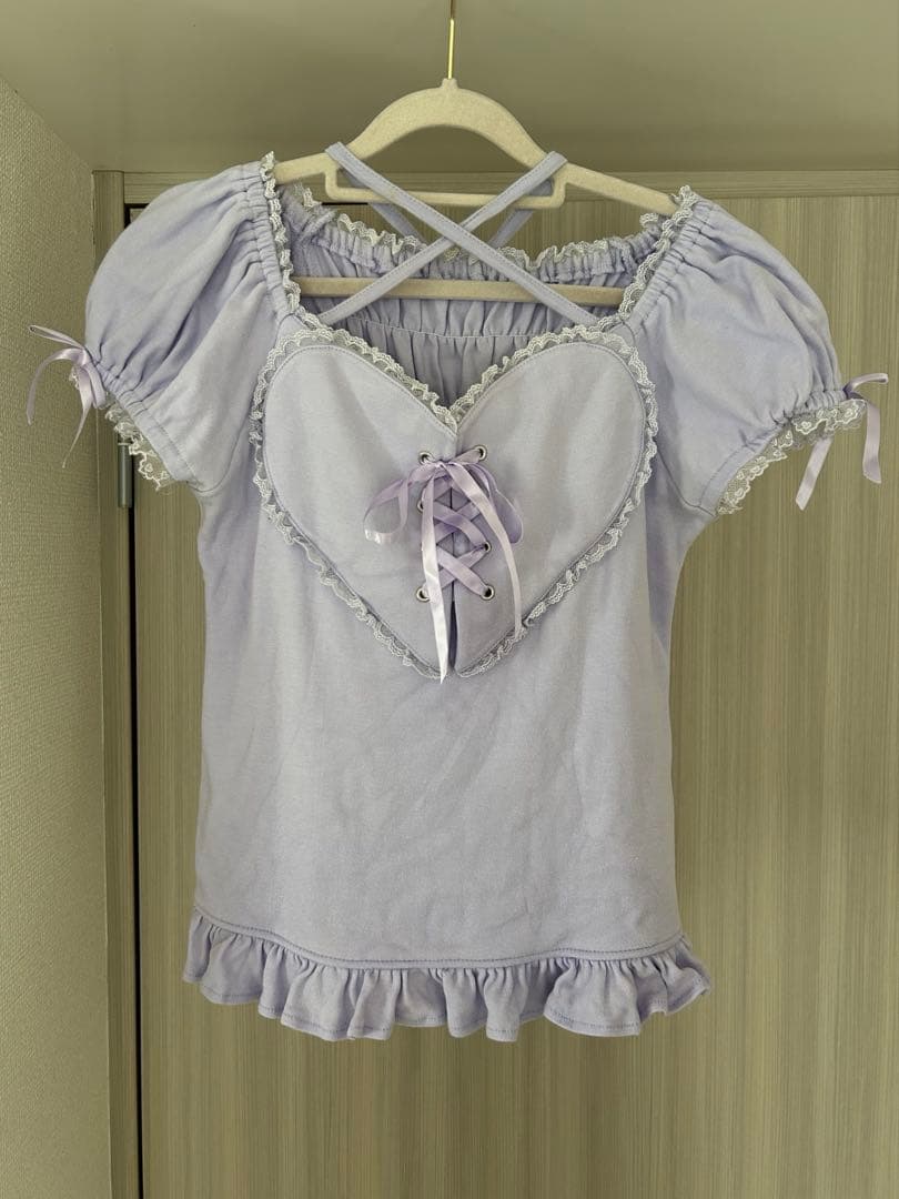 angelic pretty Love meハートカットソー　ラベンダー