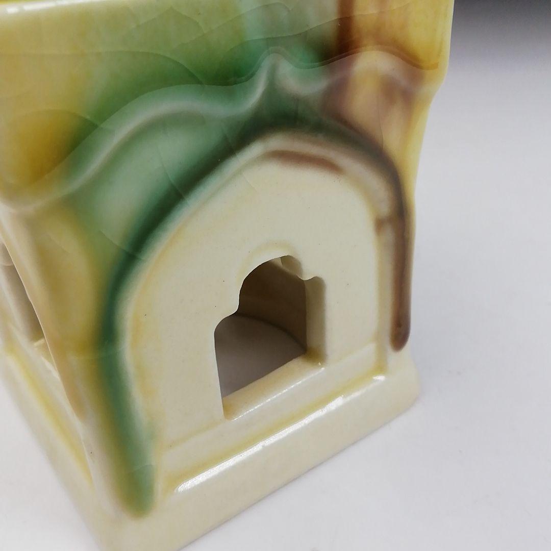 Ｗ１０２　蓋置　『長崎三彩』『天主堂　江口秀山 作』　共箱　茶道具