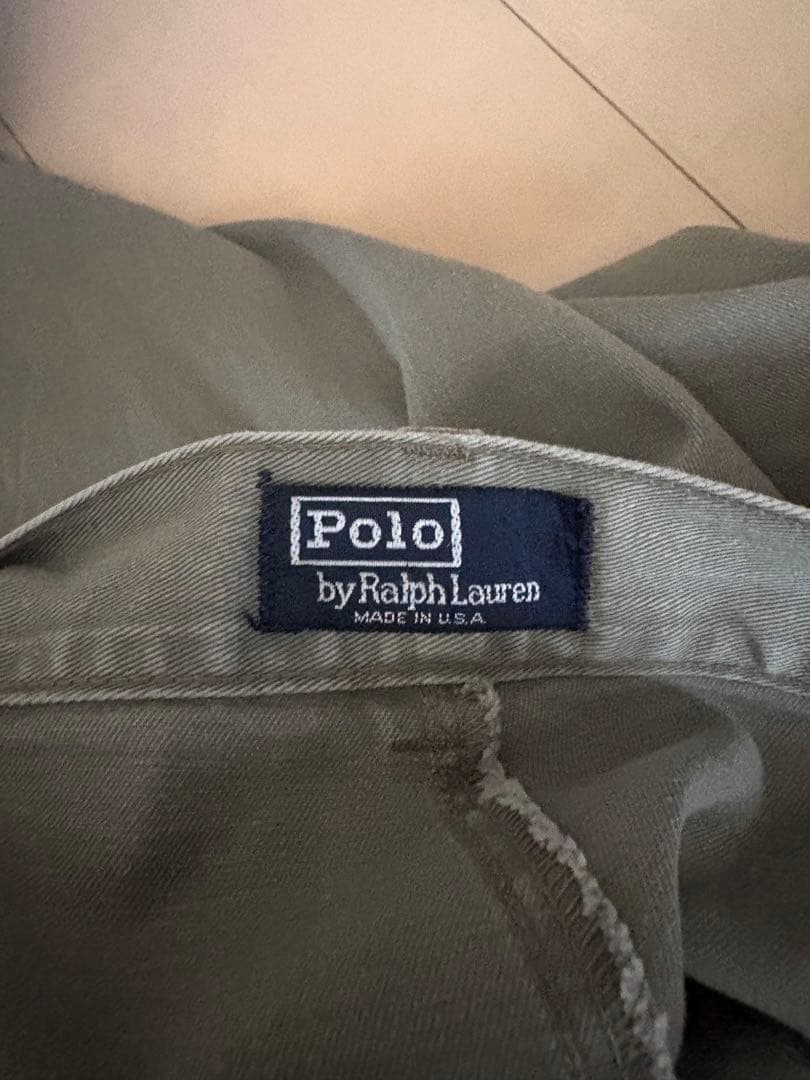 80s~90s USA製 ラルフローレンポロチノ カーキ オリーブ
