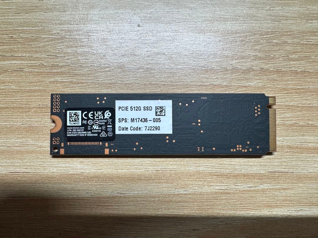 内蔵型SSD Micron 3400 M.2 Nvme Gen4 SSD 512GB