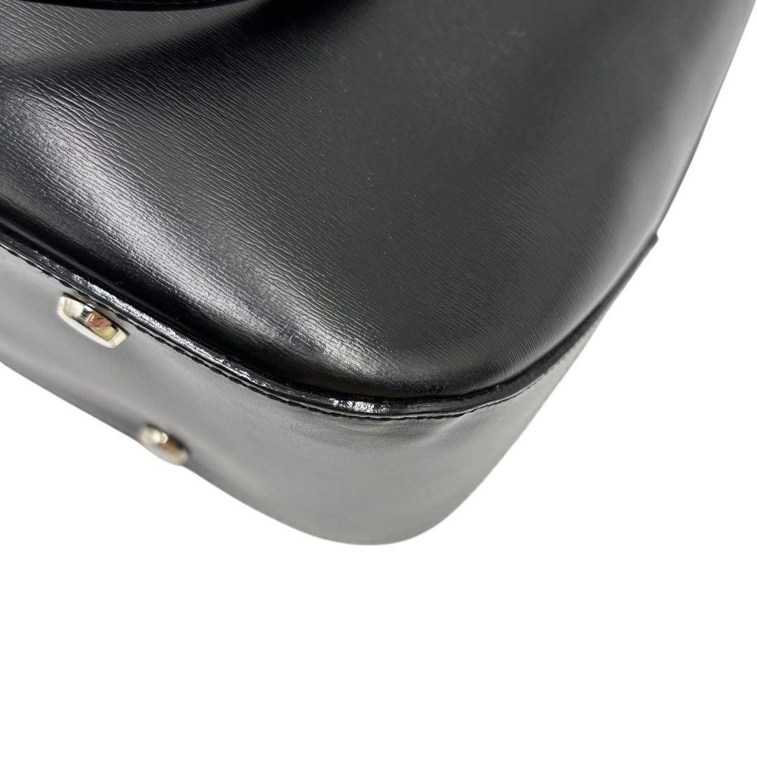 【美品】 WAKO ワコウ ハンドバッグ ブラック ハンドバッグ ロゴ