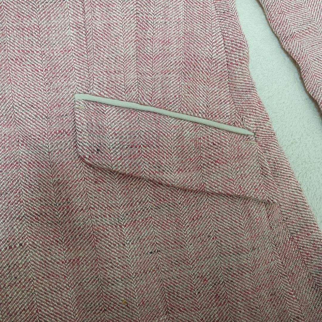 ロロピアーナ　ピンク テーラードジャケット 3つボタン　センターベント　ポケット