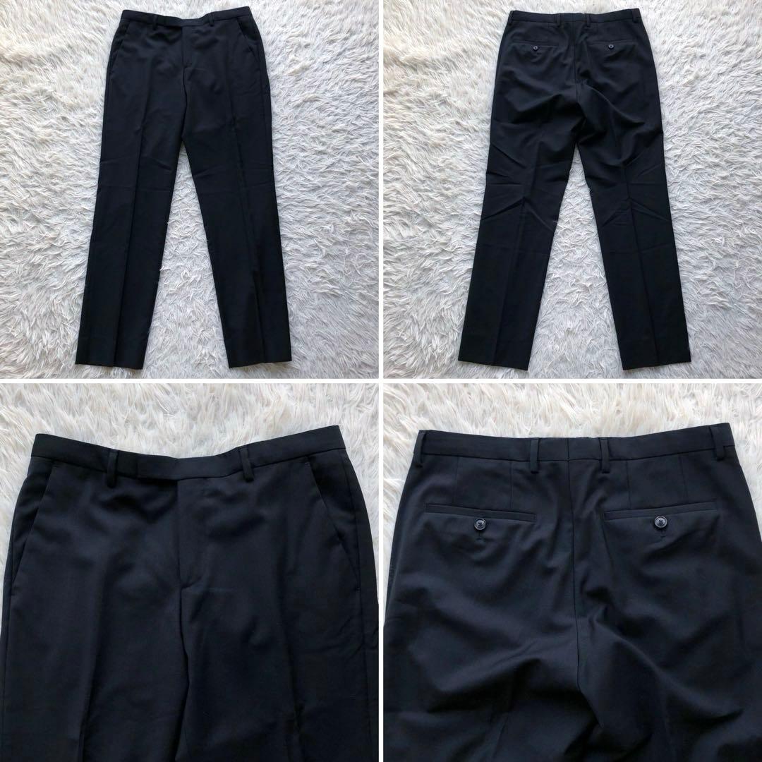 【極美品】ヒューゴボス　スーツ　上下　黒　ウール100% フォーマル　大谷翔平