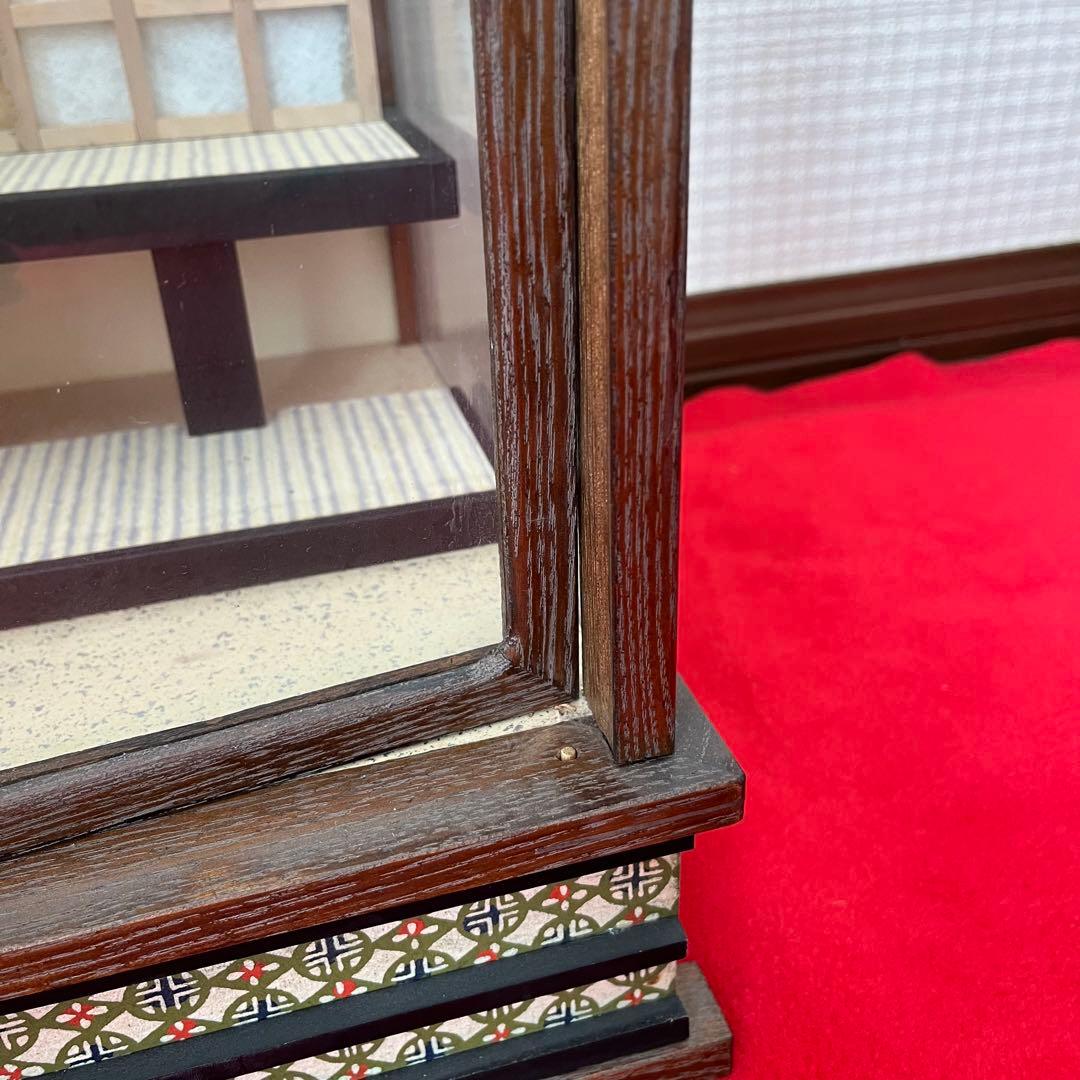 竜光　雛人形　照明付き　ガラスケース　15体セット