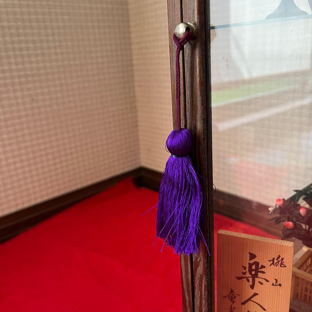 竜光　雛人形　照明付き　ガラスケース　15体セット