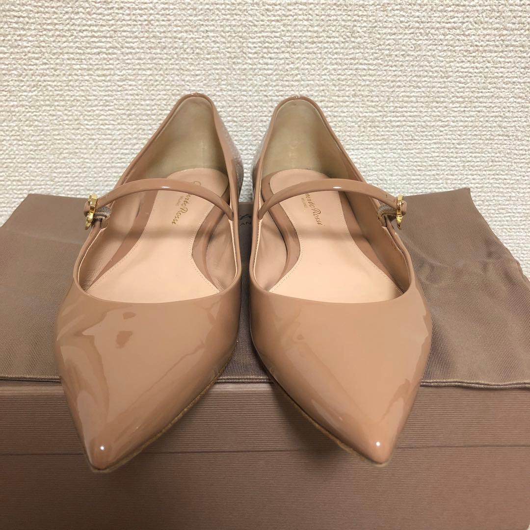 ジャンヴィトロッシ パンプス パテント　フラット　ストラップ　37