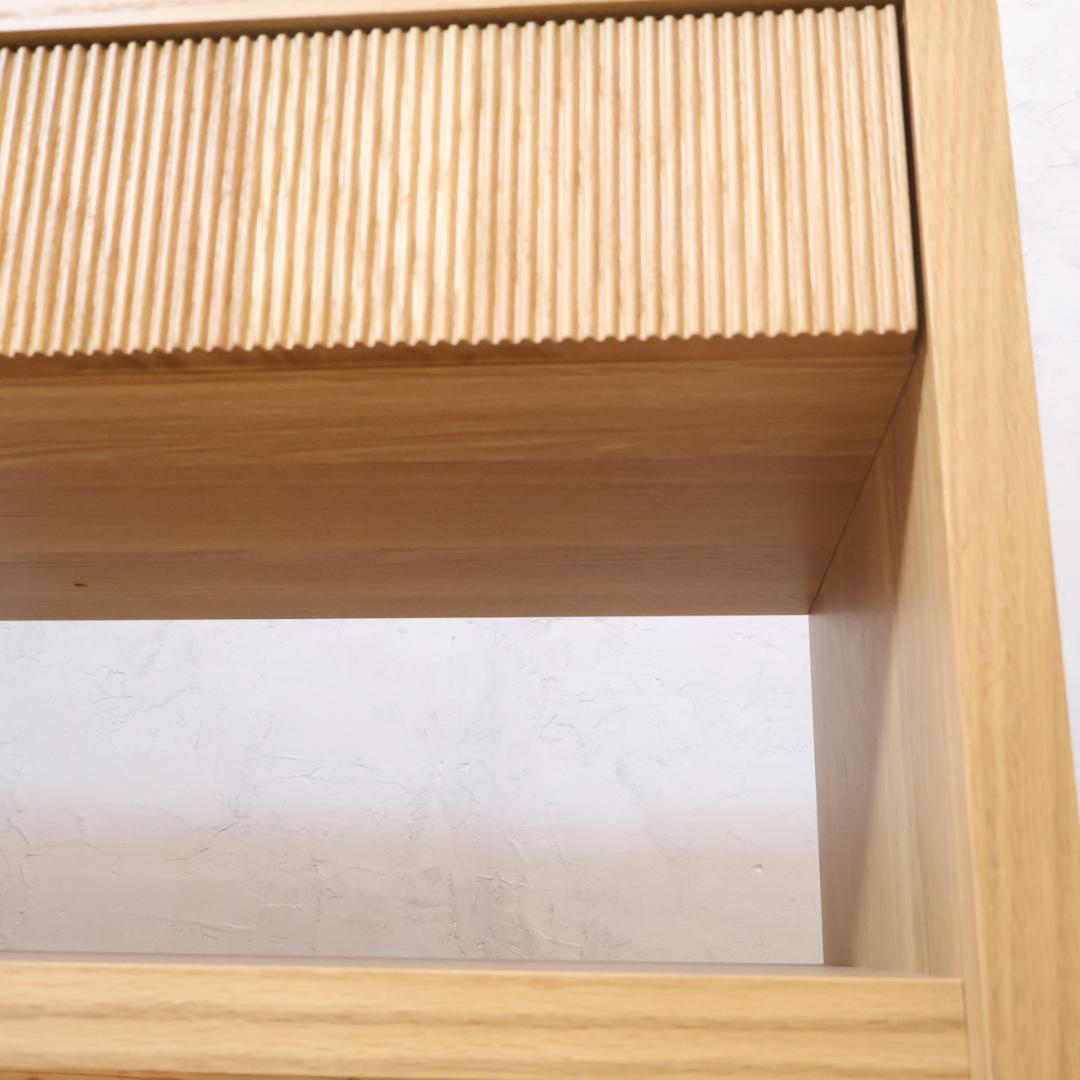 dinos CONTE オーク材 ウェーブカット シェルフ リビングボード