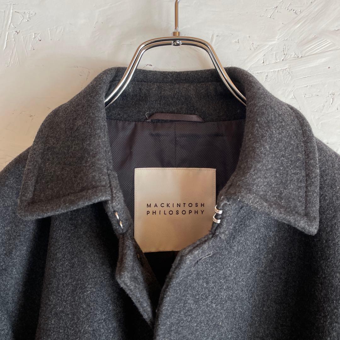 【MACKINTOSH PHILOSOPHY】メルトンウールコート　グレー　38