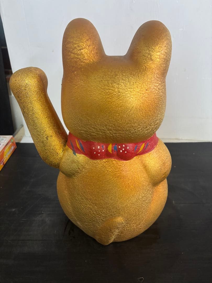 【特大‼️全長40cm‼️希少】金色招き猫　置物　縁起物