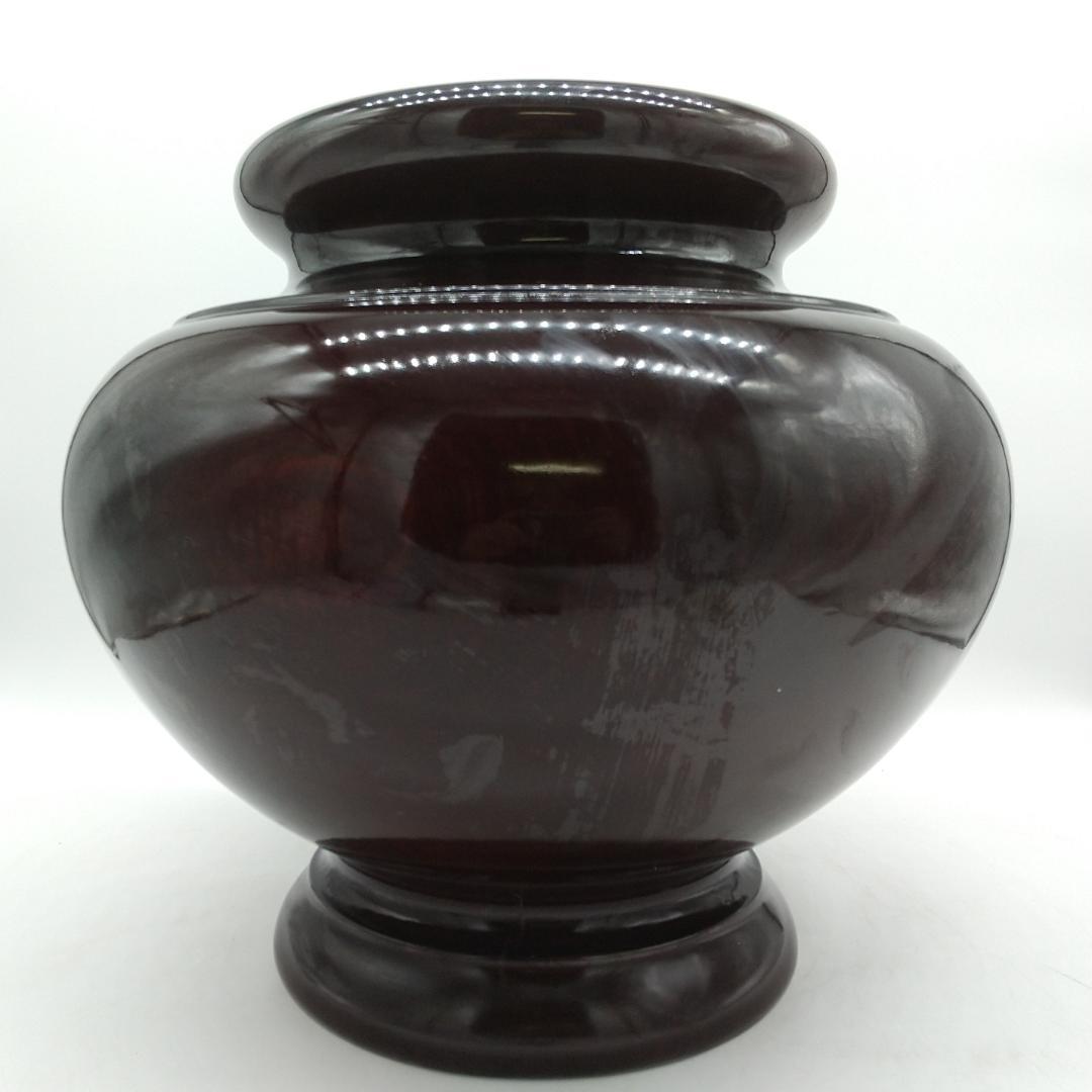 2354番 【貴重】木製花器 壺 紫檀 骨董品