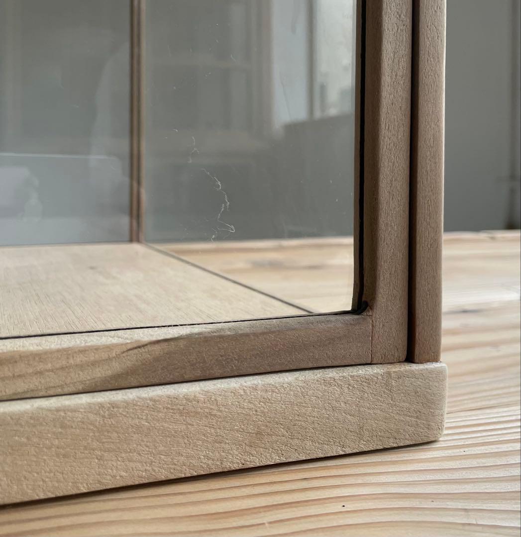 古い木枠ガラスケース　高さ70.5cm 古道具　ショーケース　アンティーク