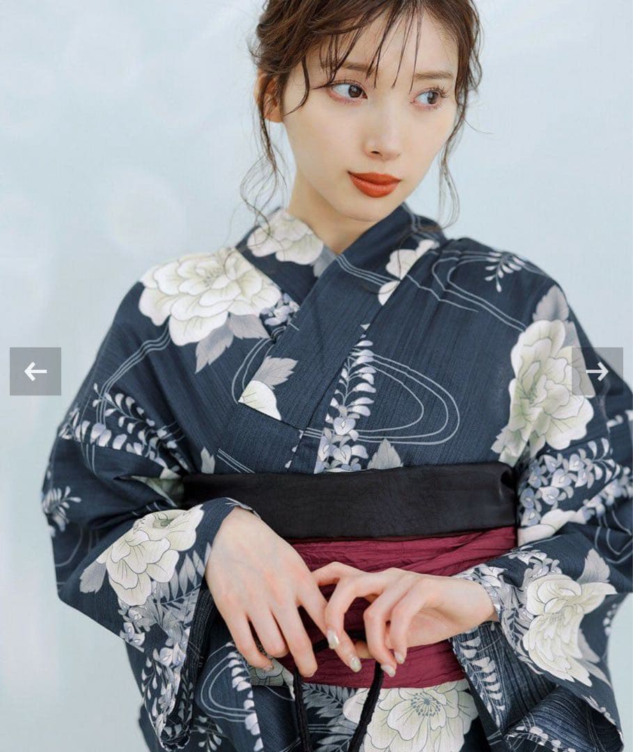 凪の藤ながれ dita Dita ディータ 5点セット 浴衣 帯 下駄 足袋