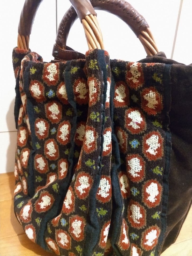 【週末限定価格】エバゴス　シェニール織り 　カゴバッグ