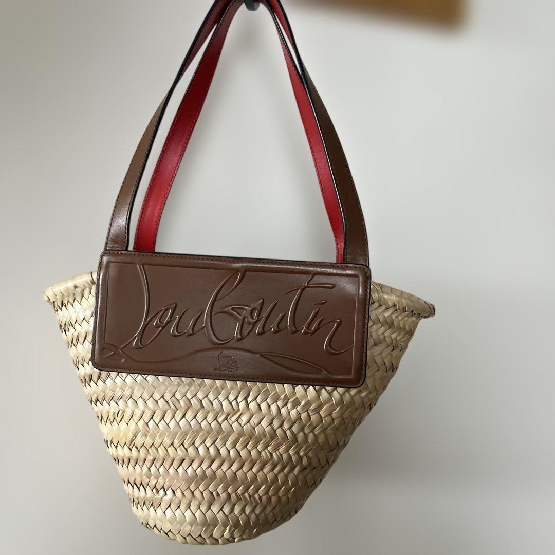 Christian Louboutin かごバッグ ベージュ/ブラウン