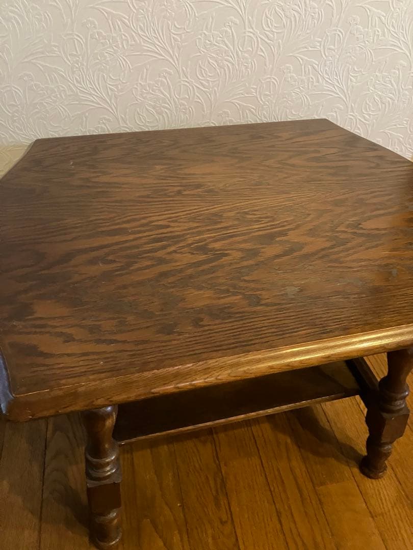 いずみ様売約済み 飛騨産業　木製ローテーブル　ダークブラウン キツツキ